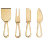 DANESCO Cheese Knives Set - Gold Finish, Set of 4