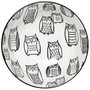 TORRE & TAGUS Kiri Porcelain Large Bowl - Owl, 8-in 