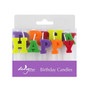 DESIGN DESIGN Alphabet Plain Cake Candles - Happy Birthday, Set of 13 