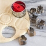 FOX RUN Linzer Cookie Cutter Set - Stainless Steel, 6 Piece