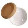 EMILE HENRY Storage Bowl Large with Cork Lid, White 