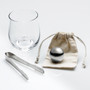 BRILLIANT Rox & Roll Set Glass + Stainless Steel Ice Ball 