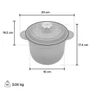 LE CREUSET Meringue Rice Pot - Cast Iron, 2.0L 