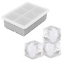 TOVOLO King Cube Silicone Ice Tray with Lid - Oyster Grey 