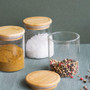 PEBBLY Spice Boxes - Airtight Bamboo Lid, Set of 3 