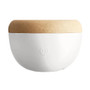 EMILE HENRY Storage Bowl Deep with Cork Lid, White 