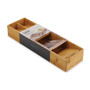 JOSEPH JOSEPH DrawerStore Compact Cutlery Organizer, Bamboo 