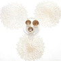 CHILEWICH Bloom Placemat Round - Champagne, 15.2 x 15.7-in