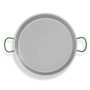 LA TORRE Paella pan Polished Steel - Green Handles, 38cm 