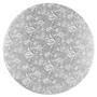 E.C. LTD Cake Board Round - Silver Patterned Foil, 16-in 