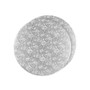 E.C. LTD Cake Board Round 8-in - Silver Patterned Foil, 2-Pack