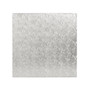 E.C. LTD Cake Board Square - Silver Patterned Foil, 10-in