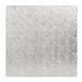 E.C. LTD Cake Board Square - Silver Patterned Foil, 14-in 