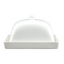 TANNEX White Tie Covered Butter Dish - Porcelain, 6 x 3.93-in 