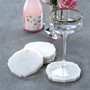 ZODAX Pietre White Marble Coasters, Set of 4 