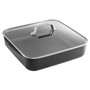 SCANPAN Glass Lid Square Stainless Rim - TechnIQ Series, 33 x 33cm 