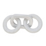 BLOOMINGVILLE Chain Décor 3 Links - White Marble, 11 x 5.25-in 