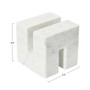 CREATIVE CO-OP Square White Marble Cookbook Stand, 3.5-in 