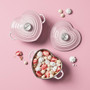 LE CREUSET Shell Pink Heart Cocotte - Cast Iron, 1.9L 