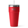 YETI Rambler Stackable Cup - Straw Lid 769 ML, Rescue Red 