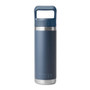 YETI Rambler Water Bottle 532 ML - Colour-Matched Straw Cap, Navy 