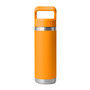 YETI Rambler Water Bottle 532 ML - Colour-Matched Straw Cap, King Crab Orange 