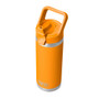 YETI Rambler Water Bottle 532 ML - Colour-Matched Straw Cap, King Crab Orange 