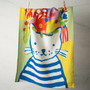 BON | ARTIS Ooh La La Blue Cat Tea Towel - Cotton, 20 x 30-in 