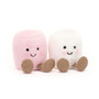 JELLYCAT Amuseable Pink and White Marshmallows, 4-in