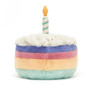 JELLYCAT Amuseable Rainbow Birthday Cake, 10 x 8-in