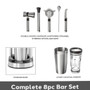 OGGI Compact Barware Tool Set - Stainless Steel, 8-Piece 