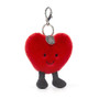 JELLYCAT Amuseable Heart - Bag Charm, Red 
