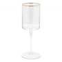 ZODAX Optic White Wine Glass - Gold Rim 