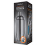 FINAL TOUCH Cocktail Shaker Double-Wall Stainless Steel - Black Chrome, 14oz 