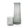 ZODAX L'Avenue Glass Tumbler - Smoke, 3.5 x 4-in 