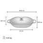 LE CREUSET. Agave Oblong Cast Iron Casserole, 3.4L