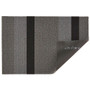 CHILEWICH Utility Mat Bold Stripe Shag - Silver Black, 24 x 36-in