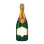 HESTER & COOK Paper Table Accent Card - Champagne Bottle, Pack of 12 