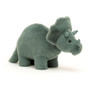 JELLYCAT Fossilly Triceratops, 7 x 4-in 