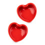 PEUGEOT FOR YOU - Individual Ceramic Heart Dishes - Red, Box of 2 