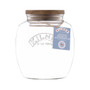 KILNER Push-Top Storage Glass Jar - Acacia Wood Lid, 2L 