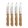 NATURAL LIVING Steak Knives - Hardwood Handles, Set of 4 