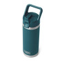 YETI Rambler Water Bottle 532 ML - Colour-Matched Straw Cap, Agave Teal 