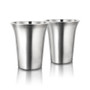 FINAL TOUCH Coffee Cups 8oz Double-Wall - Brushed Stainless Steel, Set of 2 