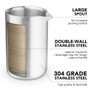 FINAL TOUCH Frothing Pitcher Double-Wall - Brushed Stainless Steel, 500ml