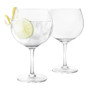 FINAL TOUCH Gin Lead-Free Crystal Glasses, Box of 2 