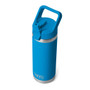 YETI Rambler Water Bottle 532 ML - Colour-Matched Straw Cap, Big Wave Blue 