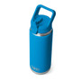 YETI Rambler Water Bottle 769 ML - Colour-Matched Straw Cap, Big Wave Blue 