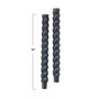 CREATIVE CO-OP Twisted 10-in Black Taper Candles - Unscented, Box of 2