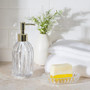Fluted Glass Soap & Lotion Pump, 7.5-in